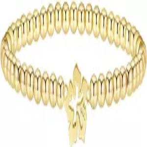 여성용 큐지 골드 브레이슬릿 14K 도금 비드 저자극 스트레치 엘라스틱 트렌디한 십대 선물 고급스러운