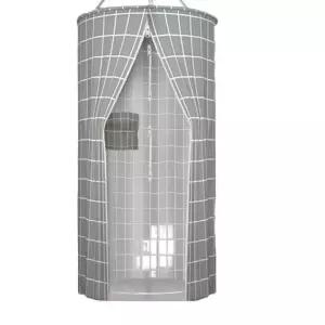 이동식 샤워장 간이 건설현장 샤워텐트 휴대용 샤워부스 곡선 워시룸 커튼 세정실