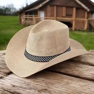 카우보이모자 여름 남성 페도라 중절모 밀짚모자