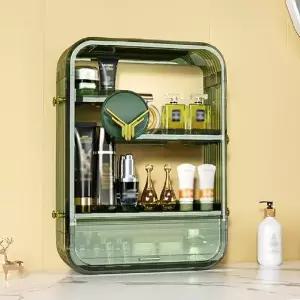 화장품정리함 뷰티 화장품 진열장 선반(53cm) 그린 향수 화장대정리 화장품수납함
