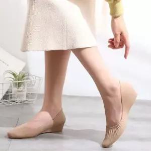 셔링 포인트 여성 방수 구두 미들힐 웨지힐 데일리