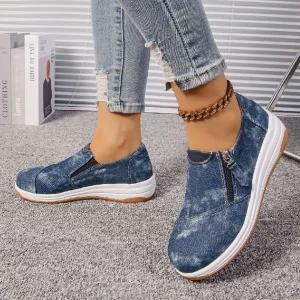 여자 가을 플랫 슬립온 로퍼 MN 슈즈 라운드 빅사이즈 스니커즈 단화 인기3