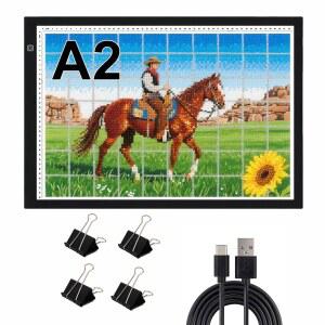 다이아몬드 아트 스케치 페인팅을 위한 A2 초대형 트레이싱 LED 라이트 패드 밝기 조절 가능 USB 전원 DIY 박스 메쉬 없음