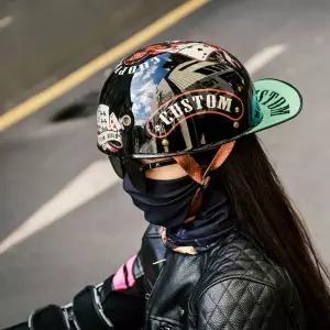 오토바이 스냅백 헬멧 할리 반모 하이바 모자 스쿠터 바이크