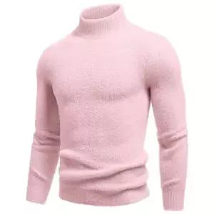 슬램덩크 남사친 캐주얼 니트 상의 반하이넥 솔리드 밍크털 라이크 폴라 HO1