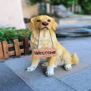 강아지조형물 카페 장식품 야외 조각상 펜션 웰컴 인테리어 전원주택 모형 강아지 장식