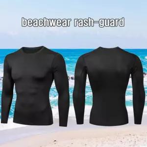남자 래쉬가드 상의 블랙 몸매 가슴 커버 남성 수영복