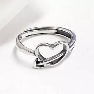 TBZ 925순은반지 큐피트가 머문 하트R385 프리사이즈