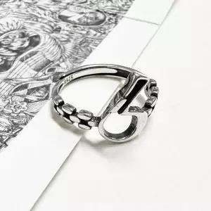 TBZ 925순은반지 리듬체이닝R383 프리사이즈 실버반지