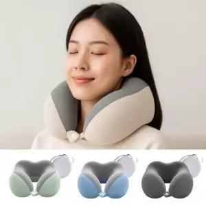 무중력 구름 목베개+전용파우치 메모리폼 U형 비행기 차량 필수