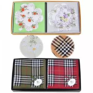 고급 자수 손수건 선물용 면 개별포장 결혼식