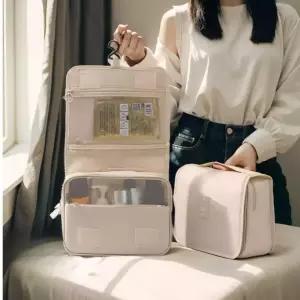 다용도 여행용 워시 백 수납 걸이형 파우치 휴대용 욕실