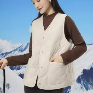 여성 남성 가을 누빔 양모 퀄팅 패딩 경량 깔깔이 조끼