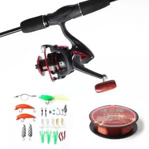 낚시친구 올인원 루어+스피닝릴 낚싯대세트 2.05m대 낚시 원투대 대세트 민물대 갯바위대 바다 바다대 투톱