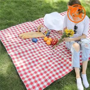 캠핑 휴대용 피크닉 타올 접이식 돗자리 패턴 체크 부드러운 다용도 매트 야외용