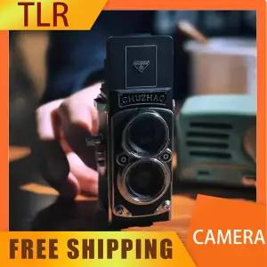 CCD 듀얼 반사 레트로 카메라 Photoes 비디오 미니 디지털 TLR 카메라 수동 조이스틱으로 녹음 아마추어 맞