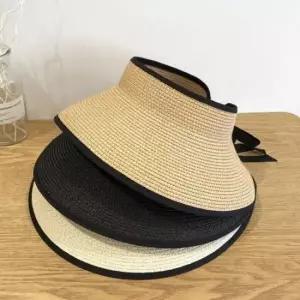 모자 (앙상블) 어라운드 챙 밀짚 썬캡 왕골 라피아