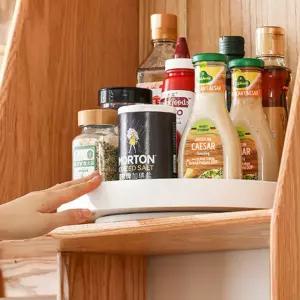 수납렉 다용도 간식접시 욕실수납대 주방용품 회전식 수납받침대 장만 양념통받침대