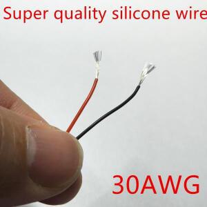 내열 케이블 소프트 실리콘 커버 와이어 라인 주석 도금 구리 코어 DIY 모델 비행기 1 m 3 m 5m 0.8A 레드