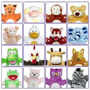 h16 동물 손인형 16종 세트 어린이 역할 놀이 장난감 캐릭터