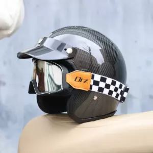 반모 카본 헬멧 섬유 레트로 클래식 사계절 초경량 여름 탄소 빈티지