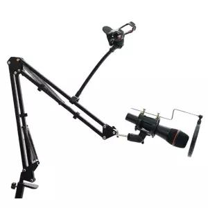 탁상 고정용 마이크 스탠드 홀더 세트 3단 꺾임 거치대 개인방송촬영 영상 동영상 장비