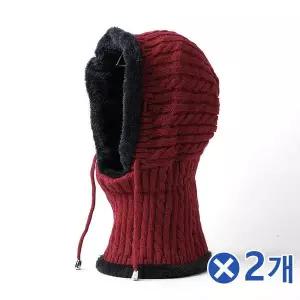 [오너클랜]TBZ 겨울필수품 글렌 넥워머 털모자 와인x2개 겨울목도리