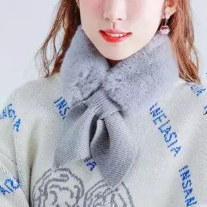 페이크퍼 숏 머플러 3니트에코-라이트모카 여성용 가짜털