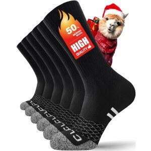 남성용 메리노 울 보온 양말, 하이킹, 사이클링, 작업, 스키 3켤레용 쿠션 퍼포먼스 스포츠 양말