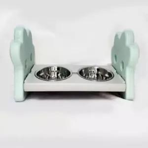 [반려] 울타리 전용 안전문 키워보리 쌍식기GREEN 다용도