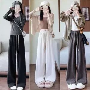 여성바지 와이드팬츠 밴딩 가을겨울 기모바지 따뜻한바지