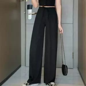 여성 와이드팬츠 하이웨스트 허리밴딩 일자핏 슬랙스 3색