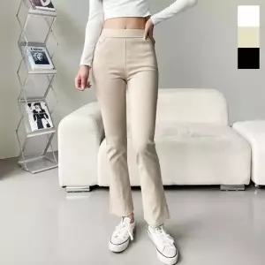 데일리바지 허리밴딩 부츠컷 여자바지 스판 트레이닝