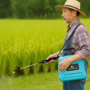 대풍작 전동 농약 분무기 충전식 텃밭 자동 살포기 8L 약통 자동통 식살포기