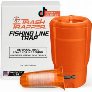 낚싯줄 덫 | 줄 스트 & 폐기 도구 | 시간 절약 및 환경 보호를 위한 특허 출원 중 시스템 | 재사용 가능 | 보트, 카약 및 뱅크 낚시용 컵 홀더 크기 | =20파운드 모노 라인