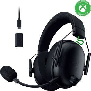 Xbox용 Razer BlackShark V3 무선 게임 헤드셋: 50mm 드라이버 - 슈퍼 광대역 마이크 - 2.4GHz, 블루투스, USB - PC, Mac, PS5, 닌텐도 스위치, 스마트폰에서 작동 - 긴 배터리 수명 - 검은색