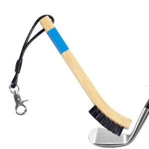 인체공학적 손잡이, 로프 및 금속 클립이 있는 리키가 프로 골프 클럽 청소 브러시, 헤비 듀티 나일론 브리스틀이 로드 페이스 손상 없이 홈을 청소합니다 - 액세서리