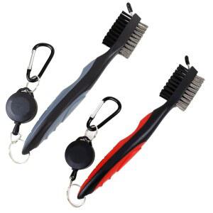 마그네틱 키체인 오버사이즈 골프 브러시 헤드와 접이식 스파이크 슈퍼 논슬립 핸들이 있는 클럽 및 홈 클리너 2 in 1 (2 Pacl)
