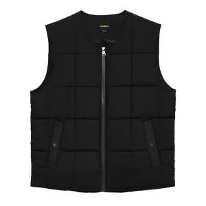 라운드 넥 퀄팅 조끼(LD91W) 블랙