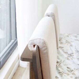 등받이 침대 허리 삼각 우드 쿠션 돌침대 등쿠션