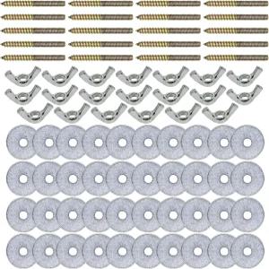 알라존 20 PCS 새장 액세서리 - 새 농어 플랫폼 놀이터 사료 공급기 육종 상자용 너트 및 나사