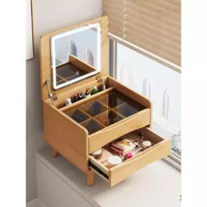 좌식 화장대 간이 접이식 원목 수납장 틈새 보조 인테리어 모던 거울 등받이 콘솔