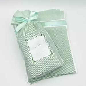 [무료배송] 리본 선물포장 봉투 답례품 구디백 민트 ST 50매
