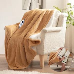 발 포켓이 있는 웨스팅하우스 전기 담요 6가지 난방 수준과 2-10시간 설정의 매우 부드러운 플란넬에서