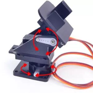 미니 팬틸트 키트 카메라 플랫폼 - FPV 드론 및 비행기용 마이크로 서보 방진 마운트로 조립됨