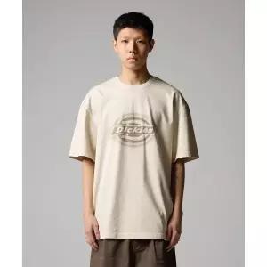 DICKIES 가먼트 다이드 모노 로고 티셔츠 Khaki 293277