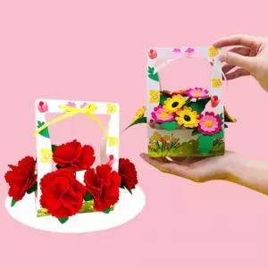 [보리별] 카네이션 꽃박스 키트 플라워박스 DIY 만들기 펠트 스승의날 가정의달 어린이집 활동수업