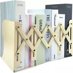 조절 가능한 북엔드 19인치 2개의 칸막이 헤비 듀티 금속 책 홀더 보관 선반 사무실 학교 서점 및 가정용