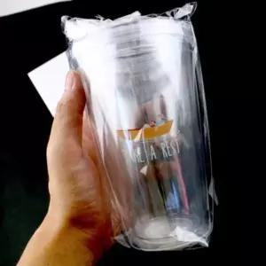 [하프클럽/셀러허브_여성트랜드패션]투명 텀블러 (플랫타입)(5개입) Z80