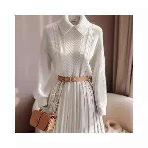 오피스룩 하객룩 아리엘스타일 자체제작 겨울원피스 플루마원피스